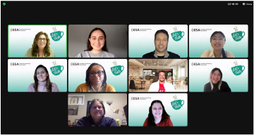 Screen shot of people in Let's Talk online Zoom 